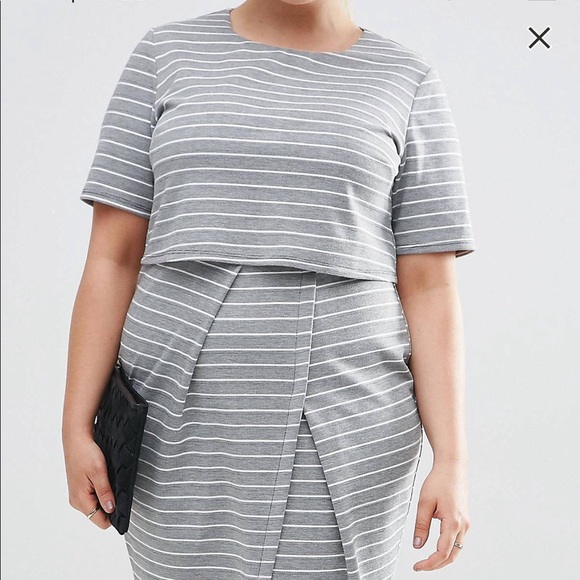 ASOS Curve Dresses & Skirts - Pinstriped dress (NWOT) 🚫Sorry no holds
